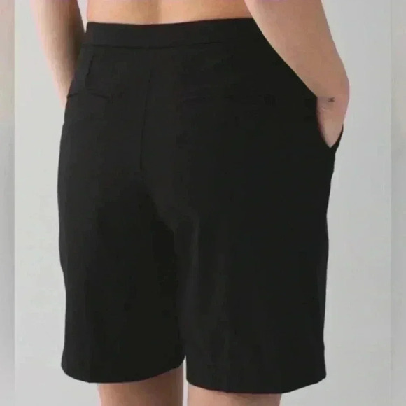 Lululemon LLL Long Story Short black high rise athletic shorts in size 4 - Picture 6 of 6